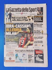 Gazette Dello Sport 21 Janvier 2011 Cassano-Ibrahimovic-Milan-Bari-Hans Grugger