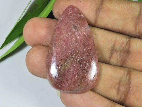 26X45X05MM Natural Red Rhodonite Quartz Oval Cabochon Loose Gemstone H717 - Imagen 3 de 9