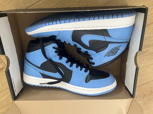 Air Jordan Mid 1 University Blue/Black-White UK6 EUR40 Near Mint Condition - Picture 9 of 9