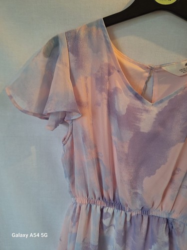 H&M Kids Girl's Pink & Purple Pastel Summer Evening Dress Age 10-11 Years - Picture 3 of 10