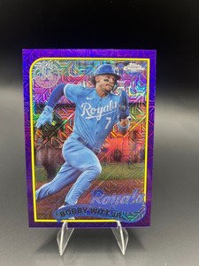 2024 Series 1 1989 Topps Chrome Silver Pack Purple Refractor /75 Bobby Witt Jr
