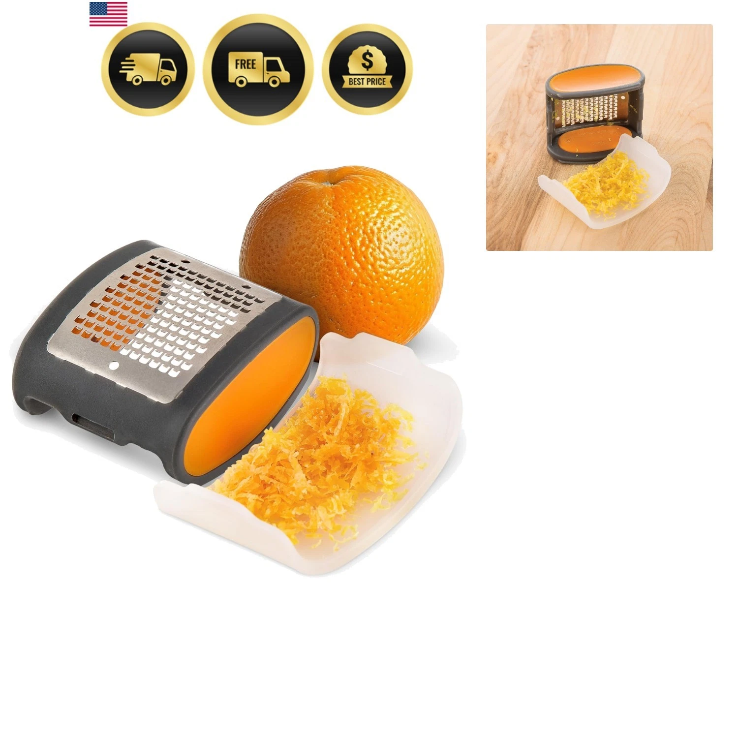 Citrus Zester Tool Kitchen Grater for Citrus Zesting Stainless Steel
Opens in a new window or tab