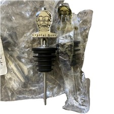 Crystal Head Rare Vodka Glass Skull Liquor Wine Bottle Pour Spout Vodka New 5pk