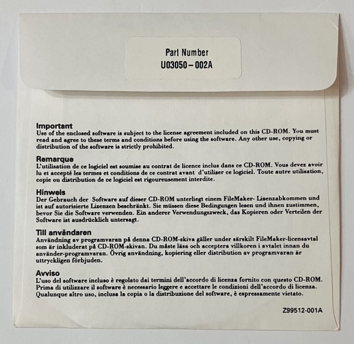 FileMaker Pro 7 Upgrade Retail Box Set (2004, Multilingual) CD & Docs, Complete - Picture 12 of 24