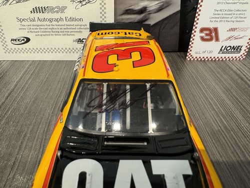 DIN #1 2012 Jeff Burton #31 Caterpillar Autographed Elite 1:24 NASCAR Action MIB - Picture 3 of 14