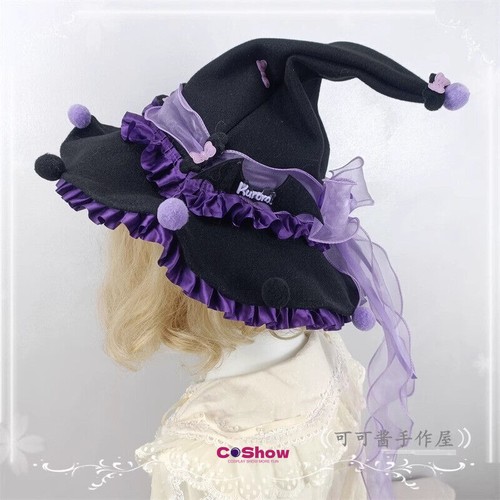 Purple Kuromi Hat Lolita Hat JK Cute Cosplay Hat Girl Halloween Handmade Gifts - Picture 6 of 14