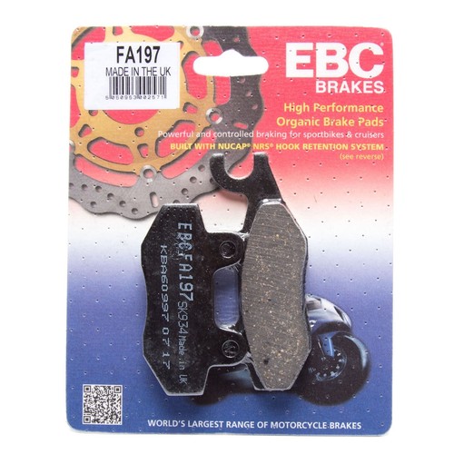 EBC FA197 Organic Brake Pads for Honda XR 100 R 85-05 - Picture 1 of 5