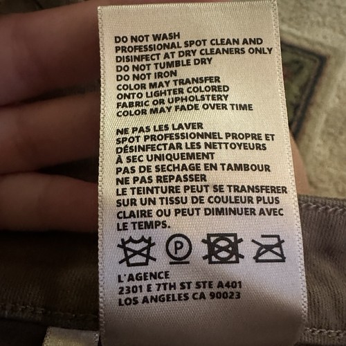 L'AGENCE Selma High Rise Bootcut Coated Jean in Deep Taupe Sz 30 - Picture 7 of 7