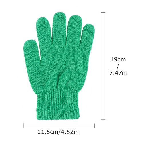 6 pares de guantes de punto cálidos de invierno flexibles dedos completos guantes de punto de cachemir - Imagen 5 de 12