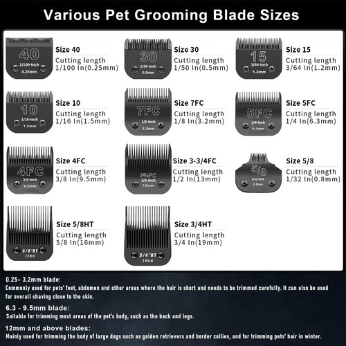 3 Pack 7FC Detachable Dog Grooming Steel Blades,Compatible with Andis,Oster A... - Picture 4 of 6