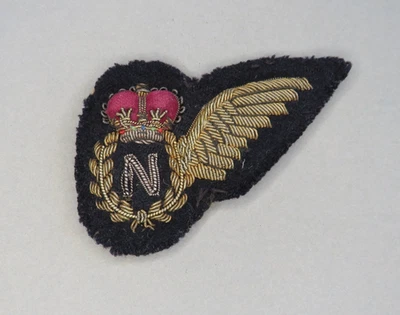QC Royal Air Force Navigator's Bullion Wing Patch Badge Half Brevet RAF RAAF - Image 1 of 4