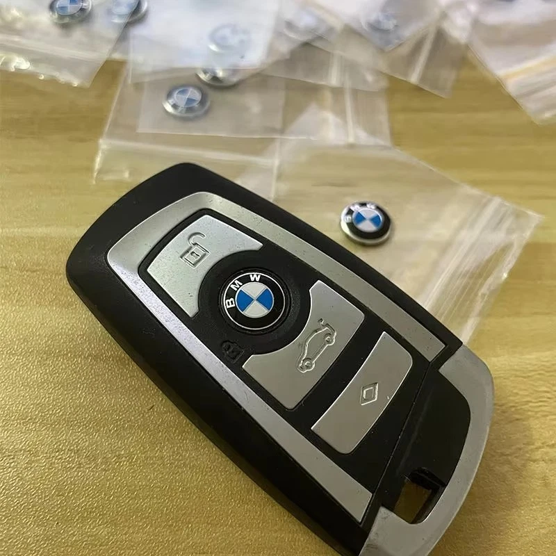 BMW 11mm Replacement Remote Key Fob Badge 3D Emblem Sticker Decal Logo 2x - Image 4 of 4