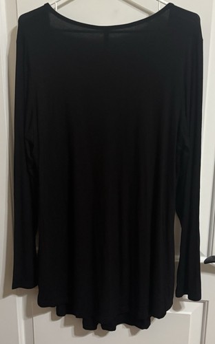 NWT Cathy Brand Women's Black Blouse, Shirt, Top Size XL - Picture 4 of 5