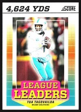 Tua Tagovailoa 2024 Score League Leaders Miami Dolphins NFL Card No.LLTTA
