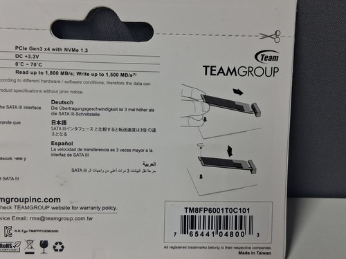 Team Group 1TB MP33 M.2 2280 PCIe 3.0 NVMe 3D NAND Interne Solid State Drive - Bild 7 von 12
