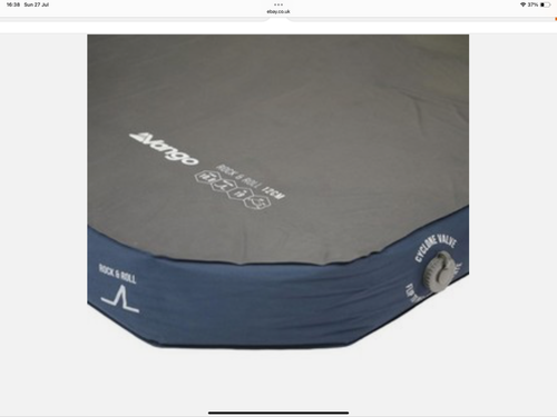 VANGO MATTRESS 12CM POP TOP ROCK & ROLL SELF INFLATING SOFT DOUBLE CAMPERVAN - Picture 2 of 4