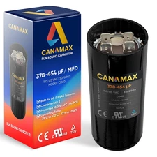 378-454 Uf 378/454 MFD Uf 50/60Hz 110-125 VAC Volts ±20% round Motor Start Capac