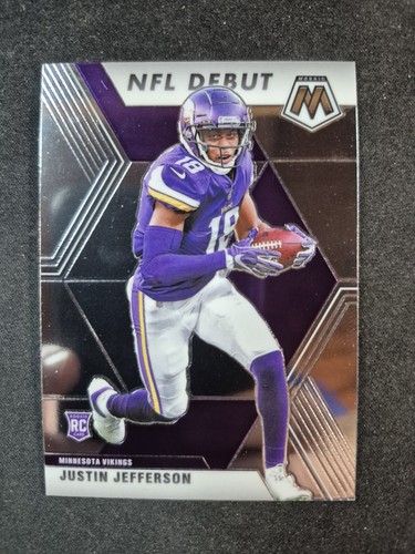 Tarjeta de fútbol americano 2020 Mosaic Justin Jefferson RC #270 Vikings NFL - Imagen 1 de 2