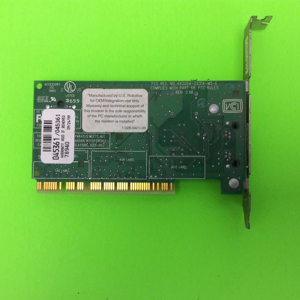 Desktop Computer Modem Card Modem 4X2USA-25314-M5-E 662975-81 3COM - Image 3 of 3
