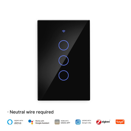 Neu Tuya ZigBee Lichtschalter Touch Glasscheibe feuerfest neutrales Kabel erforderlich - Bild 30 von 31