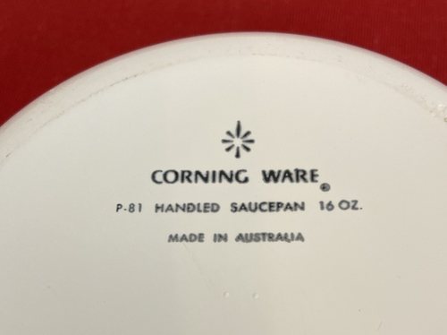 Vintage Ceramic Corning Ware Handled Saucepan w Cornflower Pattern 16 Oz. P-81 - Picture 11 of 15