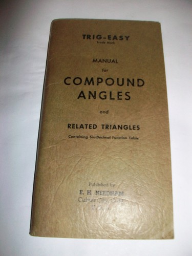 Vintage Trig-Easy Pocket Equation Calculator & Manual for compound angles- 1945 - Picture 4 of 6
