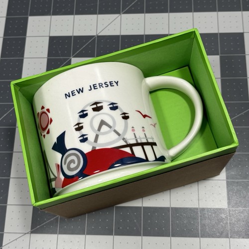 Starbucks New Jersey Shore You Are Here Mug In Box Ferris Wheel Bridge NJ NEW - Picture 17 of 17