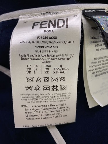 Giacca FENDI Navy 4 - Foto 4 di 5