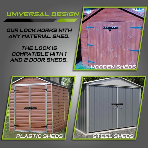 Heavy Duty Shed Lock Hasp & Staple, Maximum Padlock Protection For Sheds, Gates - Picture 4 of 9