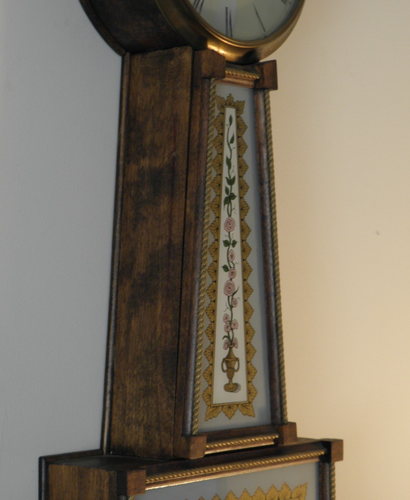 Mason & Sullivan Banjo Wanduhr Willard’s Patent Style 34” FUNKTIONIERT Massivholz - Bild 5 von 21
