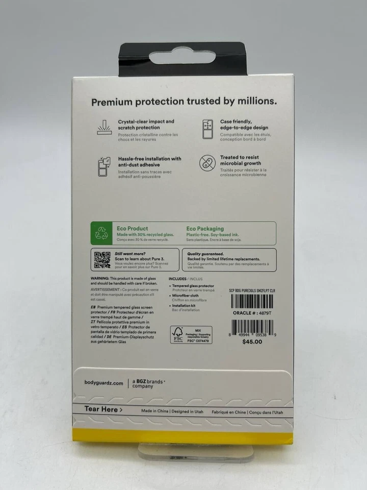 Bodyguardz Pure 3 Screen Protector for Galaxy Z Flip7 - Image 2 of 2