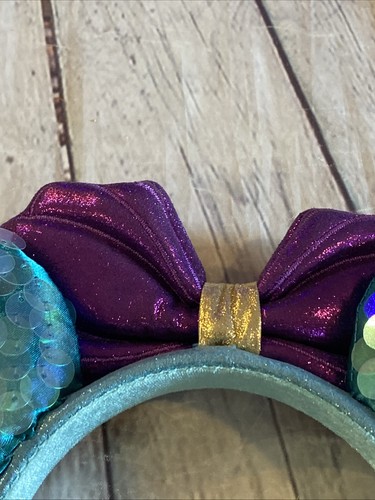 Disney Parks Minnie Mouse Ears Little Mermaid Ariel Sequin Ear Headband - Picture 11 of 14