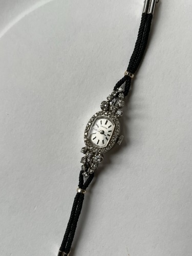 Vintage Women’s Croton Watch 14 KT White Gold 36 Diamonds - Does Not Run