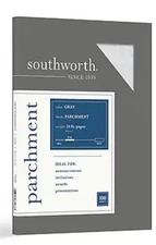 Southworth Parchment Specialty Multipurpose Paper. 8.5" x 11"Gray 100/Box
