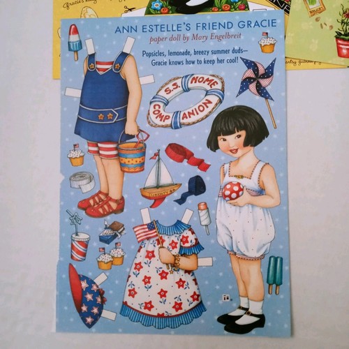 Mary Engelbreit Gracie Paper Dolls Ann Estelles Friend Uncut Pulls Set Of 6 - Picture 2 of 9