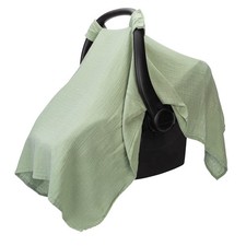 Baby Car Seat Cover - Soft, Breathable Bamboo Rayon and Muslin Cotton Blend -...