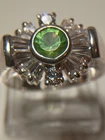 Vintage-style Sterling Silver Peridot Ring - Size 9