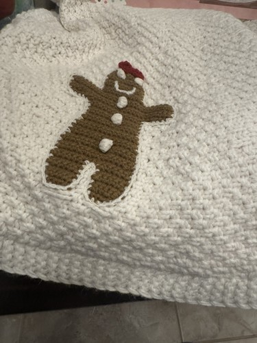 Cupcakes And Cashmere Crochet Knit Gingerbread Tree Skirt Cream 48" New - Picture 2 of 10