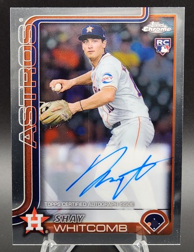 2025 Topps Chrome Shay Whitcomb Rookie RC AUTO #RA-SW Houston Astros