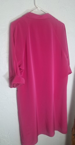 Abito da giorno vintage Mynette rosa fucsia poliestere tasche con bottoni, leggi bene - Foto 5 di 7
