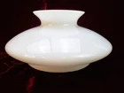 Vintage Milk Glass Lamp Shade 9” Heavy Thick Glass 6.5” Base True Vintage