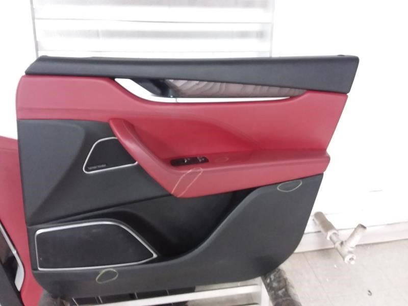 2017 MASERATI LEVANTE Passenger Side Front Door Trim Panel Black Red TRIM RBS