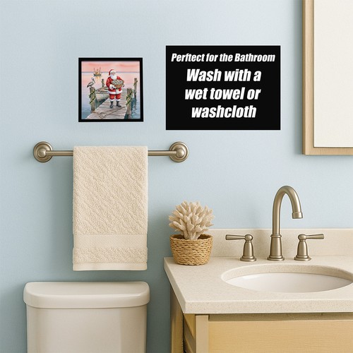 Caroline's Treasures Pesca Santa Ostras Navidad Impresión Enmarcada FNT1247MFP88 - Imagen 4 de 4