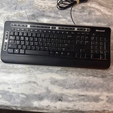 Microsoft Digital Media Keyboard 3000 Model 1343 USB Wired Multimedia - TESTED