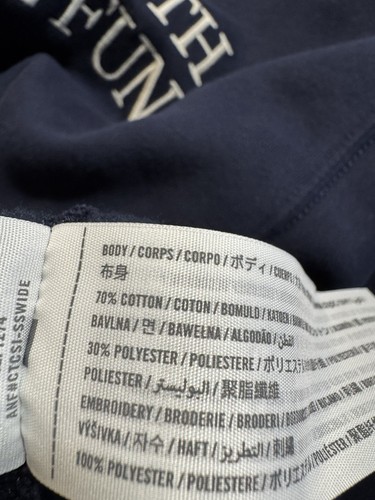 Abercrombie & Fitch Soft A&F Collection XS Embroidered Blue Funny Phrase - Picture 6 of 8