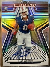 2024 Rookies and Stars Football Keon Coleman Auto numbered 183 of 349