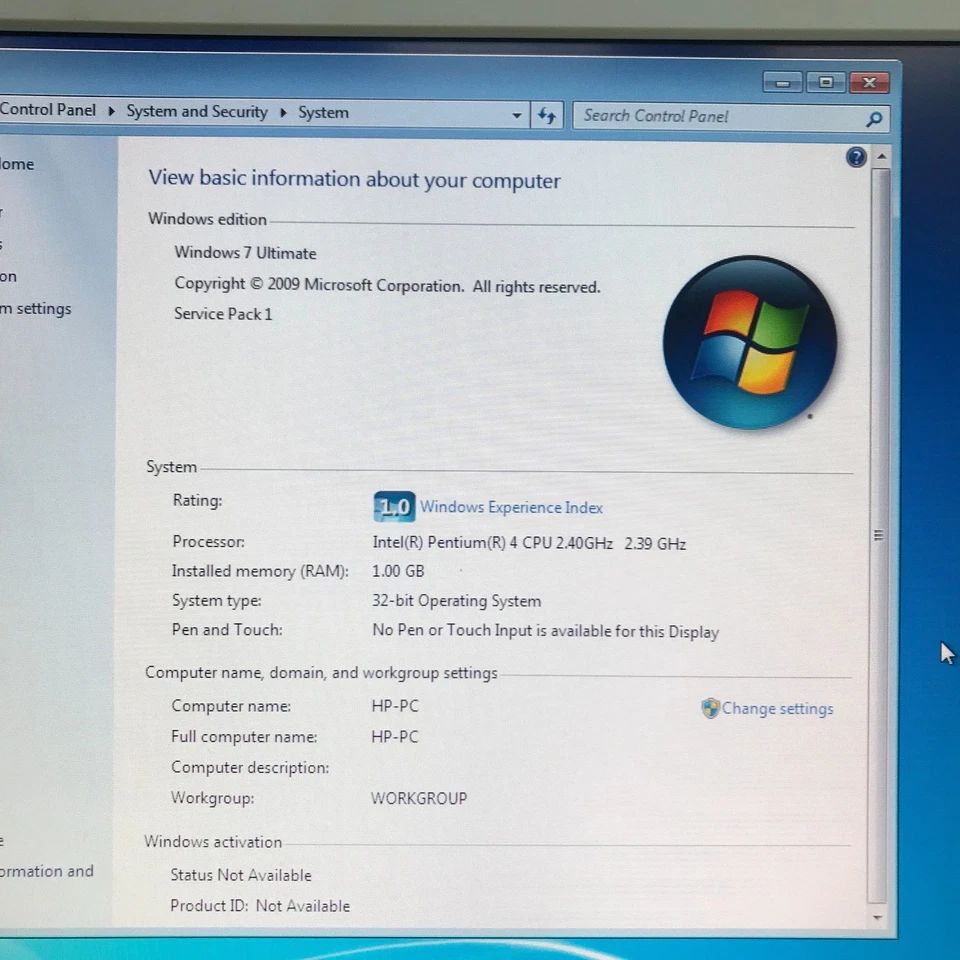 HP Pavilion 753n PC Retro Gaming Pentium 4 2.40GHz 1GB RAM (Windows 7 Ultimate) - Image 4 of 4