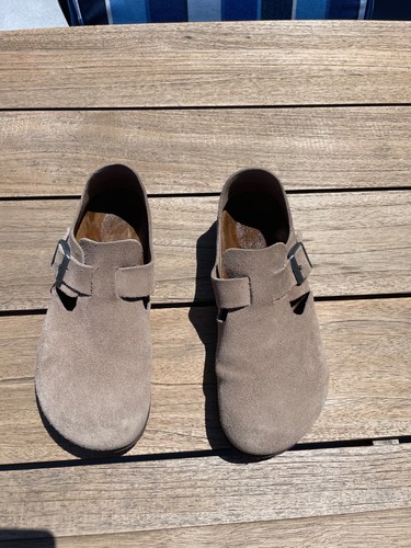 Birkenstock London Suede Leather Taupe Size 38; Bought from Birkenstock website - Foto 2 di 19