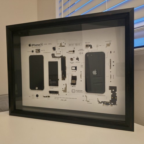 Disassembled iPhone SE Teardown Art - Handmade Tech Art - Picture 2 of 3