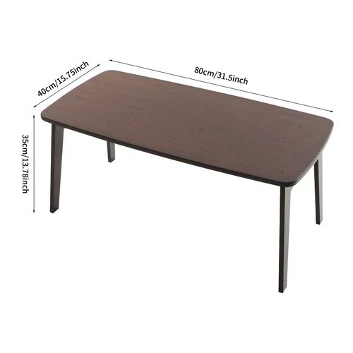 Folding Floor Table, Foldable Low Coffee Table, Portable Coffee Table for Sittin - Image 3 of 4